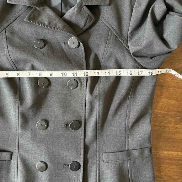 WWORTH Gray Wool Long Sleeve Button Down  Blazer size 8 - Picture 11 of 16